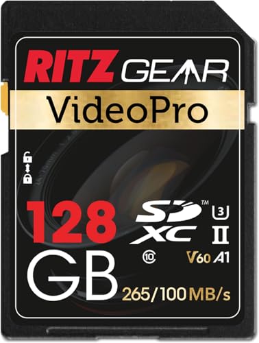 Ritz Gear 128GB SDXC UHS-II SDJ[h C10 U3 V60 tHD 8K [J[h fW^჌t/Vl}ĩrfIJp