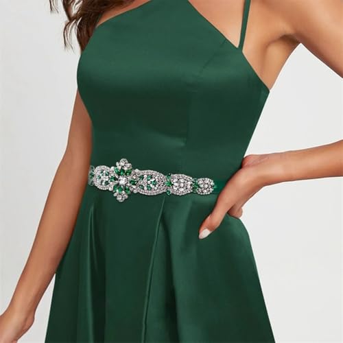 Women Wedding Rhinestones Bridal Dress Belt Stone Hand Appliqued Party Ribbon Belts2