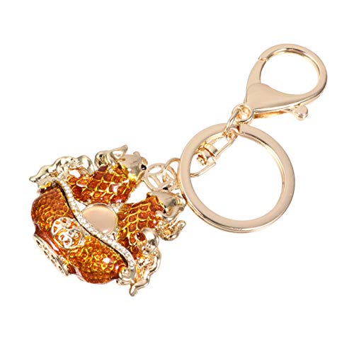 OATIPHO 1 Pc Llavero Carpa Titular De La Tarjeta Relleno De Calcetín De Navidad Encanto Billetera Dinero Llavero Bling Bling Bolsas Aleación De Zinc De Protección Del Medio Ambiente Golden
