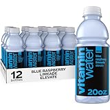 vitaminwater Blue Raspberry Limeade Elevate Nutrient Enhanced Water Beverage 20 oz. 12 pack