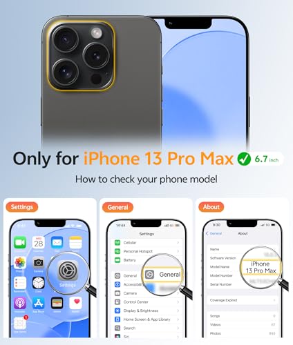 Image of FNTCASE for iPhone 13 Pro Max Case: [Compatible with Magsafe] Translucent Matte Magnetic Cases [Full Camera Protection] Military Grade Shockproof Protective Phone Cover - Blue