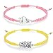 huiphong 2 Pcs Sponge Bracelets Best Friend BFF Friendship Matching Pizza Adjustable Cord Handband Bracelet Gifts for Women Men