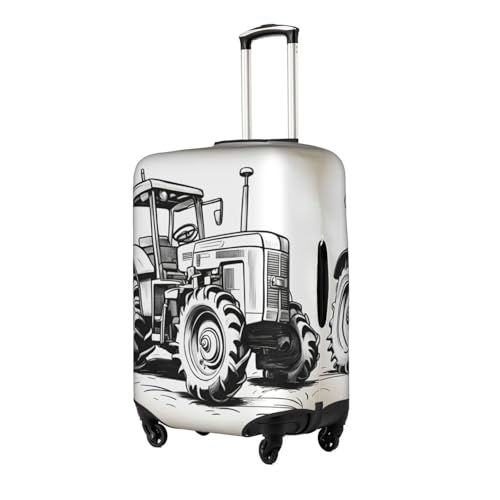 Cartoon Tractor 1 Tsa Approved Luggage Cover For 18-32 Inch Suitcases Scratch-Resistant Stretch Luggage Cover2
