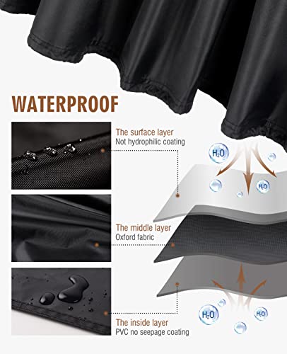 HIRALIY 118 Inch Patio Furniture Cover, Waterproof Outdoor Furniture Cover for Patio Table and Chair, Heavy Duty, 118" L x 57.5" W x 27" H