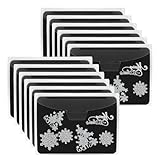 UNIMEIX 24 Pcs Magnetic Sheets for Die Storage Stamp and Die Storage Pockets Die Cut Storage for Card Making (12 Pcs Sheets+ 12 Pcs Bags, 0.8 mm Thickness
