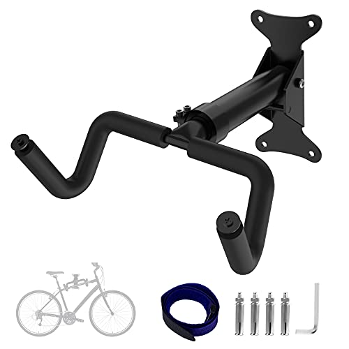 Yodeace Soporte Bicicletas Pared, Capacidad de Carga 50 kg Negro Se Puede Plegar Colgador Bicicleta Pared para Garajes y Hogares