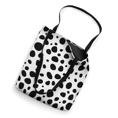 Bolso tote con estampado de dálmata y manchas negras miniatura 2