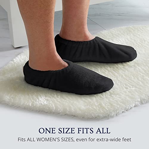 Triodream Velvet Plush Memory Foam Warm Slipper Socks For Women | Non-Slip One Size Fuzzy Socks For Women | Ultra Plush And Cozy Warmth Collection (Black) #TOP5