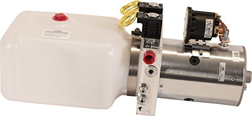 Buyers Products PU642LR 4-Way DC Hydraulic Power Unit, Electric Controls Horizontal 1.5 Gallon Poly Reservoir, 3/8 NPT, Hydraulic Accessories for Trucks & Trailers