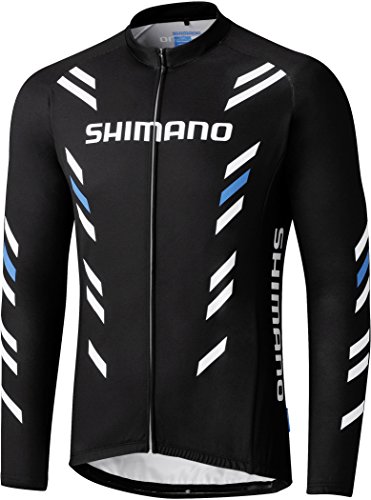 Maillot Shimano Thermique Imprimé à Manches Longues pour cyclisme sur route