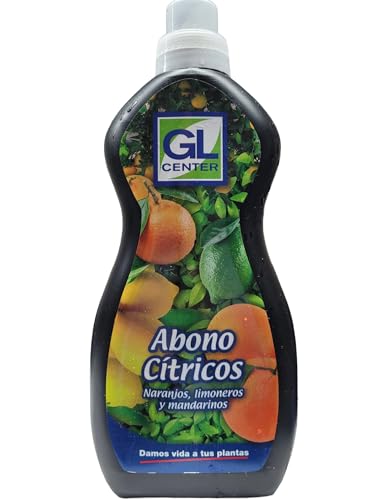 Abono para citricos 1 litro - GL Center. Naranjos, limoneros y mandarinos. Estimula el crecimiento. Favorece el enraizamiento. Mejora el color y sabor de los frutos.