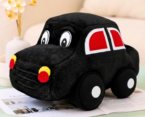 Image of Tickles Car Stuffed Plush Vehicle Soft Toy for Kids Boys & Girls Birthday Gift, Room Decor (Color: Black Size: 26 cm)