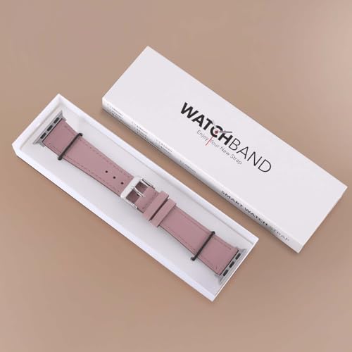 Genuine Leather Band Compatible with Apple Watch Bands for Women Men 49mm 46mm 45mm 44mm 42mm 41mm 40mm 38mm, Soft Leather Replacement Strap for iWatch Ultra/SE/Series 11 10 9 8 7 6 5 4 3 2 1