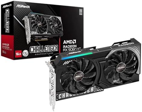 ASRock AMD Radeon RX 9060 XT Challenger 16GB Ekran Kartı — Amazon ürün görseli