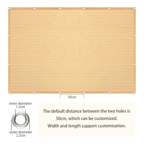 Anti UV toile ombrage exterieur crème 140 x 140 cm filet de protection pour serre - 7