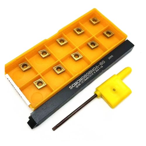 Portaherramientas de torneado indexable SCMCN0808H06-80 con insertos de carburo