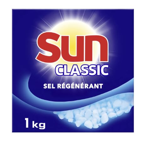 SUN CLASSIC - Sel Regénérant 1Kg Détergent pour lave-vaisselle - Pack de 6