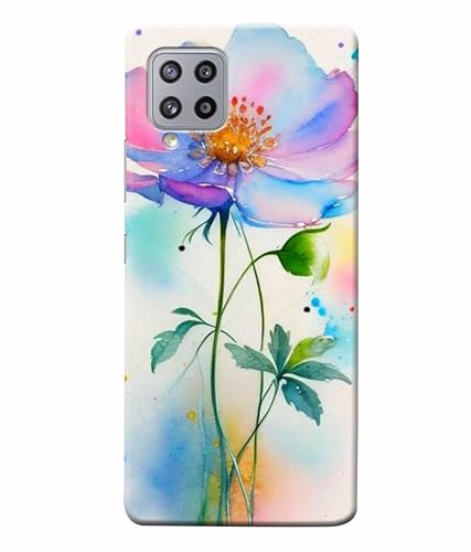 Image of Printed Hard Back Case Cover & Compatible for Samsung Galaxy F22 / Samsung Galaxy M22 | Rose Painting Art (Multicolor) - D1204