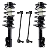 Detroit Axle - Front Struts Sway Bars for 2004-2012 Chevy Malibu 2005-2010 Pontiac G6 Saturn Aura Complete 2 Struts with Coil Spring 2 Sway Bar Links 2006 2007 2008 2009 Replacement Ready Shock