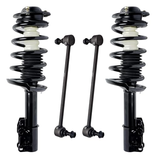 Detroit Axle - Front Struts Sway Bars for 2004-2012 Chevy Malibu 2005-2010 Pontiac G6 Saturn Aura Complete 2 Struts with Coil Spring 2 Sway Bar Links 2006 2007 2008 2009 Replacement Ready Shock