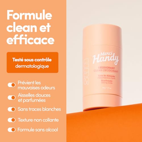 Merci Handy - Déodorant SUN 55g - Fraîcheur quotidienne - 97% d'ingrédients naturels - Protection longue durée - Sans traces blanches - Vegan et sans alcool – vue 2