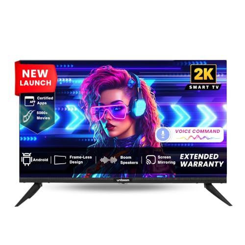 Image of Uniboom Ultra 60 cm (24 inch) HD LED Smart Android TV with Voice Command App | 5000+ Free Movies | 30W Sonic Boom Speakers | 500+ Certified Apps | Virtual Remote | Mobile Screen Cast