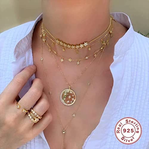 Collier sterling silver 925 et pierre de lune véritable YZCIS - 6