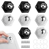 Construcción de primera calidad: El ruedas muebles marco exterior emplea plástico ABS de alta resistencia para una mayor resistencia a la compresión y a los impactos. La bola central es de acero niquelado para una mayor durabilidad y resistencia al desgaste. El diseño ligero equilibra la robustez con la flexibilidad.