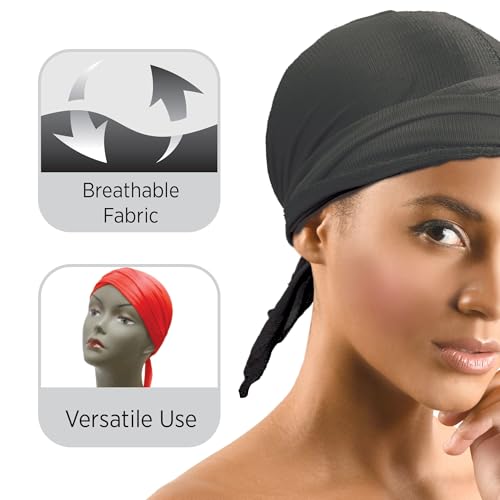 DONNA Satin Wrap, Silk Wraps, Satin Wrap for Women’s Hair for Face Wash for Makeup Hair Accessories Headbands BLACK Color