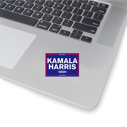 Image of 10 Pack Kamala Harris for President Car Sticker - 5 x 3.5 Inches - Presidential Campaign Vinyl Decal Bumper Sticker, Political Support, Waterproof, Ideal for Cars, Laptops, Window (Harris 2024 Blue)