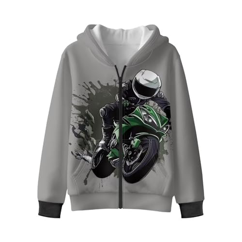 Long Sleeve Hooded Sweatshirt for Boys 6-16 Y Full Zipper Fleece Hoodies Lightweight Winter Jackets Coat Clothes4