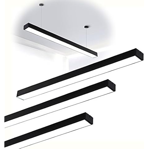 Toika 【4-Pack】 3ft 15W 900MM Tube Hanging Bar Assembled Panel Light Office Lamps Lights, AC85-265V (90CM, Cold White 6000K) Cover