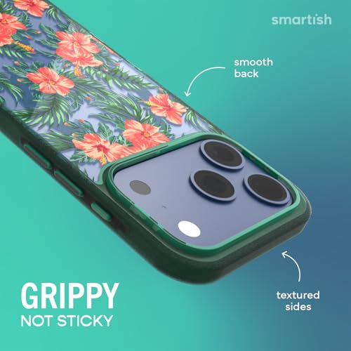 Image of Smartish iPhone 17 Pro MagSafe Clear Case - Gripmunk Magnetic Slim Case [Lightweight + Protective] Anti-Yellowing Thin Grip Clear Cover for Apple iPhone 17 Pro - Tropical