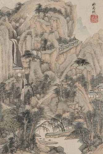 Impressions d'art mural paysage style vieux Wang Jian poster décoration chambre 60x90cm