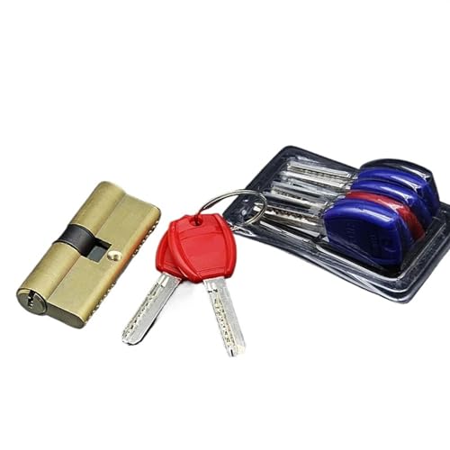 GBYUHAIJUN Cilindro de Cerradura de Puerta con manija de latón, 85-110mm, 2 + 5 Llaves Uso Apto para cerraduras Interiores de baño y Dormitorio, herrajes Uso Apto para Puertas(95mm A)