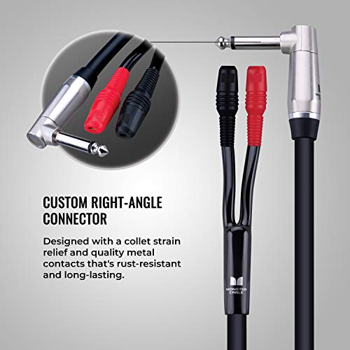 Monster Prolink Performer 600 Combo Amp Speaker Cable: 3 Ft, Combo Amp 1/4" To Faston Speaker Cable #TOP3