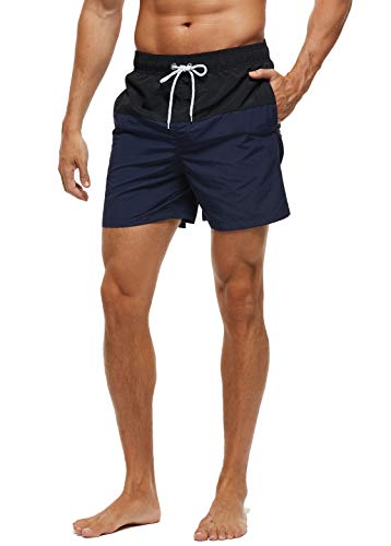 Image of SILKWORLD Men's Swim Trunks Waterproof Bathing Suit Quick Dry Shorts with Pockets