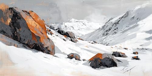 5D Diamond Painting Pierre du glacier, broderie diamant complète 90 x 180cm pour décoration murale