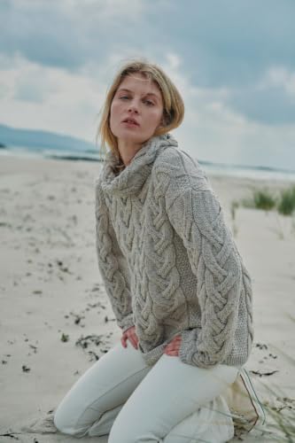 Image of Soft Merino Chunky Cable Cowl Aran Sweater by Aran Woollen Mills