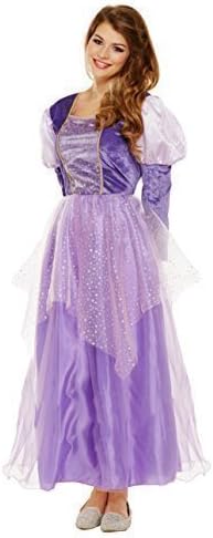 Ladies Purple Medieval Princess Fairy Tale Fancy Dress Costume Outfit UK 8-12