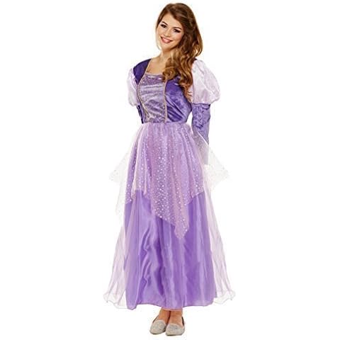 Ladies Purple Medieval Princess Fairy Tale Fancy Dress Costume Outfit UK 8-12 Cover
