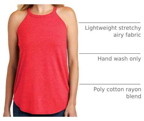 Image of Summer Tops High Neck Halter Tops for Women - Lightweight Stretchy Loose Fit Tank Top Women - Casual Dressy Sleeveless Blouse
