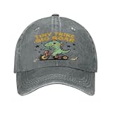 Tiny Trike Big Roar Funny Trucker Hat for Men Women, Humor Gag Gift Baseball Cap, Gray