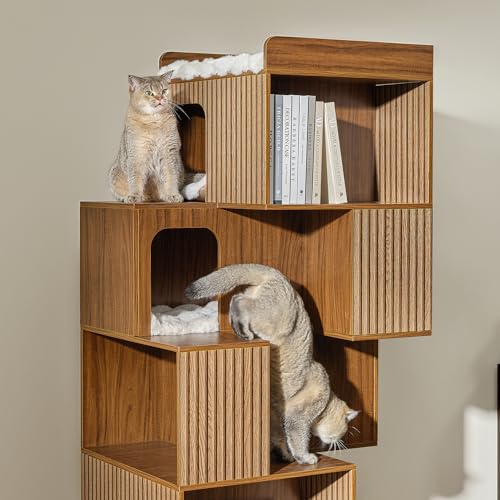 Librero para Gatos Pawlio Ergonómico 72" Nuez miniatura 4