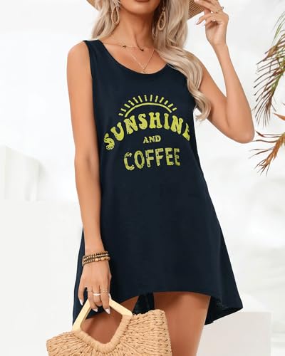 Image of elescat Womens Swimsuit Cover Up Summer Sleeveless T Shirt Beach Dress Tank Bikini Coverups 2026
