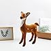 Wiywef Cute Simulation Deer Mini Deer Easter Decorations for Home Cute Plush Lying Deer Figurines for Interior Kawaii Room Decor