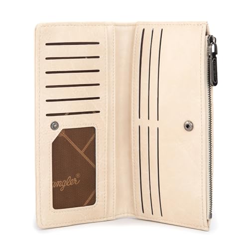 Image of Wrangler Minimalist Wallet for Women Credit Card Wallet Ladies Travel Wallets Monederos de Mujer Card Cases & Money Organizers with Smooth Zippers Tan