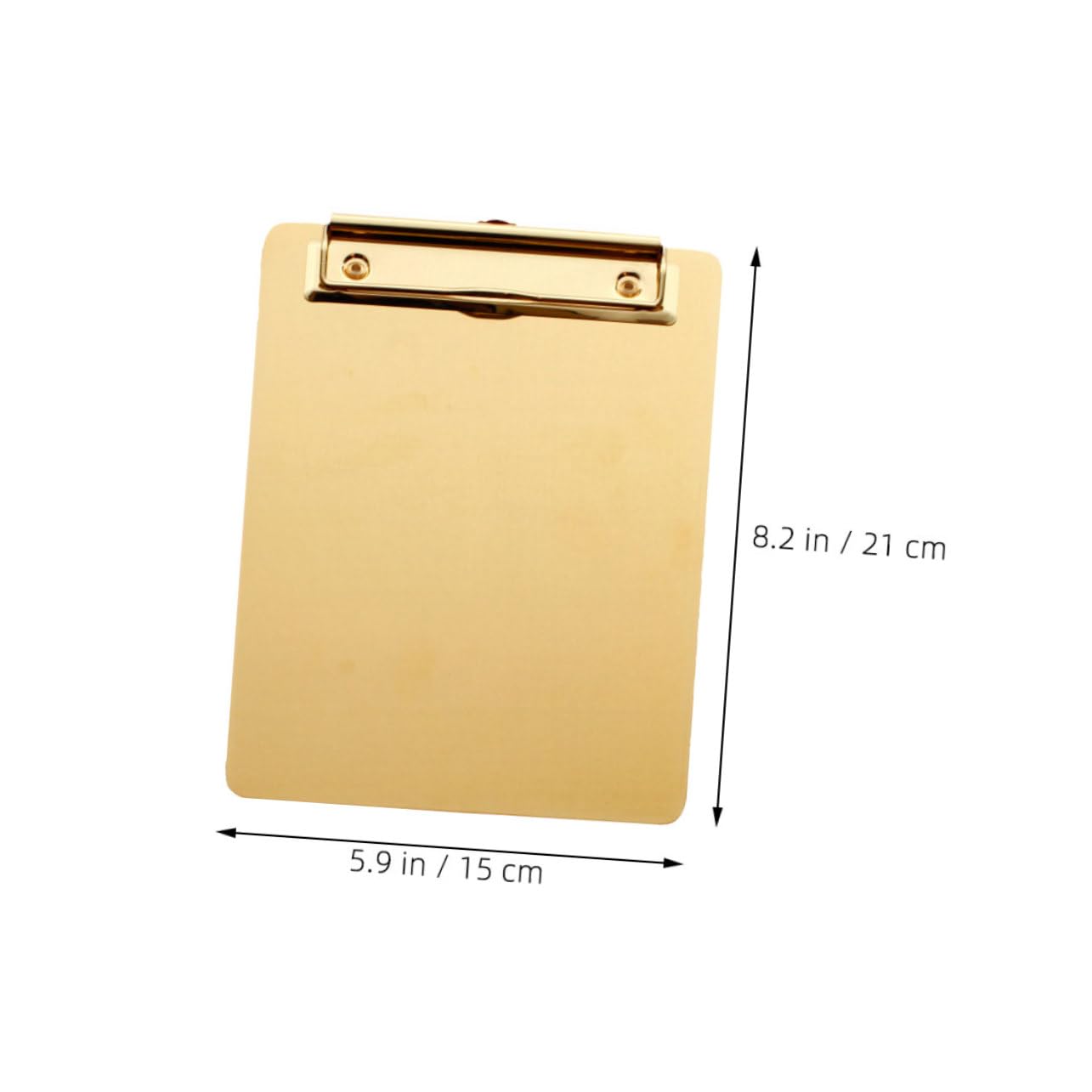 A5 Metall Klemmbrett 2 Stück aus Edelstahl mit Clip, Gold | Büro Dokumente, Tragbar und Praktisch zur Aufbewahrung, Elegante Ausführung, Verschleißfest