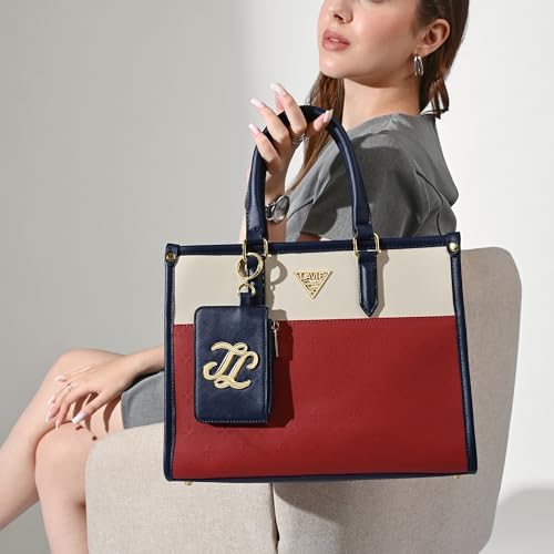 Image of Lavie Signature Women's Ithaca Colourblock Tote Handbag for Women | Tote Bag for Work | Ladies purse | Stylish Shoulder Bag | Gift for Women