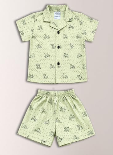Image of 3BROS Baby Boys & Baby Girls Pure Cotton Clothing Set Casual Half Sleeves Shirt with Shorts Set For Boys & Girls
